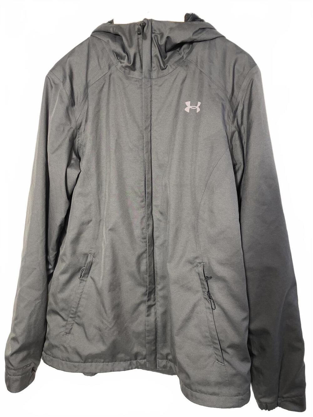 Under Armour Windbreaker Jacket Women's Size Small Gray Storm Sporty Lightweight - Picture 10 of 10
